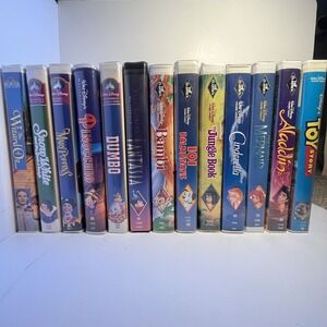 Walt Disney VHS Lot of 13 The Classics Black Diamond The Little Mermaid Banned